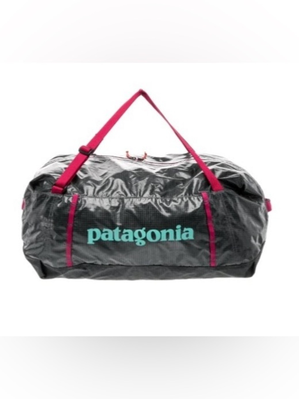 Patagonia® Worn Wear Black Hole® Nylon Weekender Duffel 70L Bag Gray Blue Pink